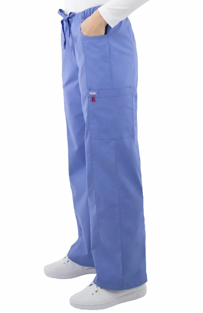AllHeart Clearance Women's Mock Wrap Solid Scrub Top & Elastic Waist Cargo Scrub Pant Set 6 AllHeart Clearance Women's Mock Wrap Solid Scrub Top & Elastic Waist Cargo Scrub Pant Set - Image 4