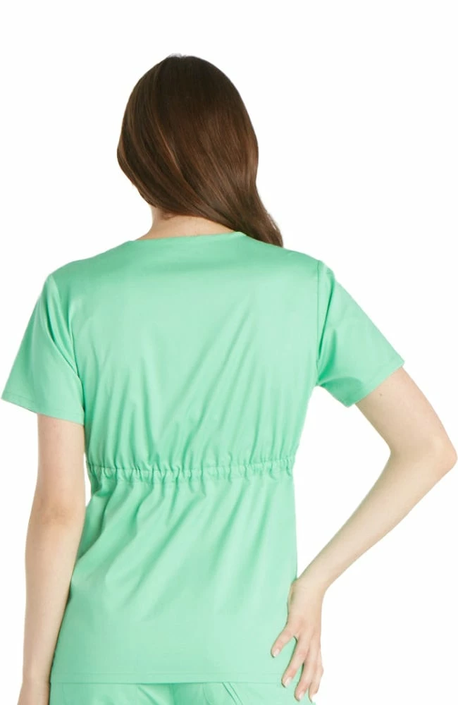 Cherokee Clearance Women's Mock Wrap Solid Scrub Top 6 Cherokee Clearance Women's Mock Wrap Solid Scrub Top - Image 4