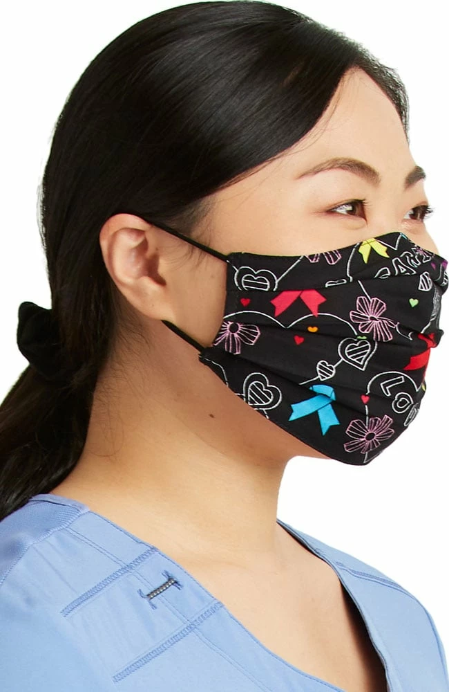 Cherokee Women's Reversible A Hopeful Hearts & Mr. Purr-fect Print Face Mask 6 Cherokee Women's Reversible A Hopeful Hearts & Mr. Purr-fect Print Face Mask - Image 4