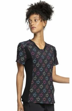 Cherokee Clearance Women's Knit Panel Hearts On The Line Print Scrub Top 9 Cherokee Clearance Women's Knit Panel Hearts On The Line Print Scrub Top -Havaianas Shop 4 ck ck641 printclearance 650 1