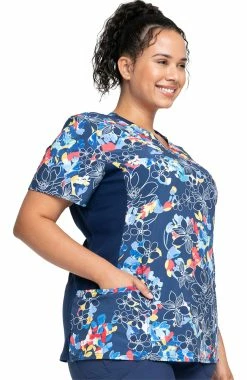 Cherokee Clearance Women's Mock Wrap Fleur Frenzy Print Scrub Top 9 Cherokee Clearance Women's Mock Wrap Fleur Frenzy Print Scrub Top -Havaianas Shop 4 ck ck642 printclearance 650 1