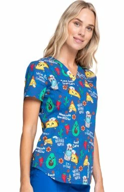 Cherokee Clearance Women's Nacho Average Nurse Print Scrub Top 9 Cherokee Clearance Women's Nacho Average Nurse Print Scrub Top -Havaianas Shop 4 ck ck652 printclearance 650 1