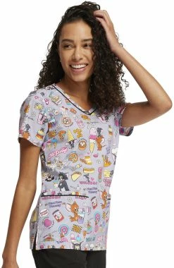 Cherokee Women's Yum Yum Yummy Print Scrub Top 9 Cherokee Women's Yum Yum Yummy Print Scrub Top -Havaianas Shop 4 ck tf633 print 650