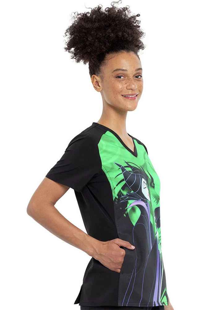 Cherokee Clearance Women's Beautiful Darkness Print Scrub Top 6 Cherokee Clearance Women's Beautiful Darkness Print Scrub Top - Image 4
