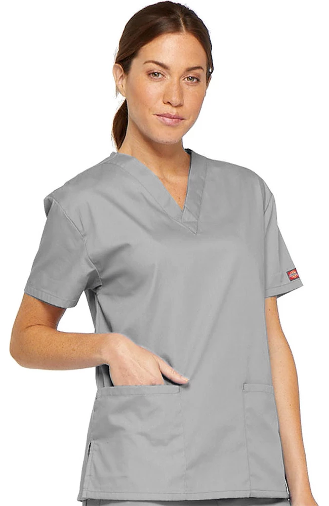 Dickies Clearance Women's V-Neck Solid Scrub Top 6 Dickies Clearance Women's V-Neck Solid Scrub Top - Image 4