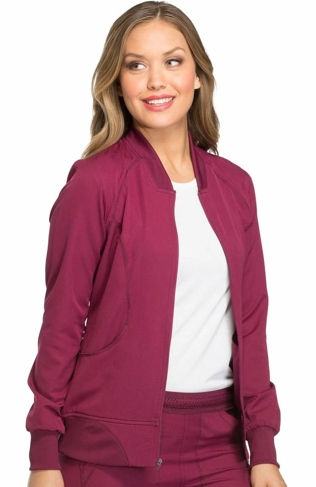 Dickies Clearance Women's Zip Front Warm-Up Solid Scrub Jacket 6 Dickies Clearance Women's Zip Front Warm-Up Solid Scrub Jacket - Image 4