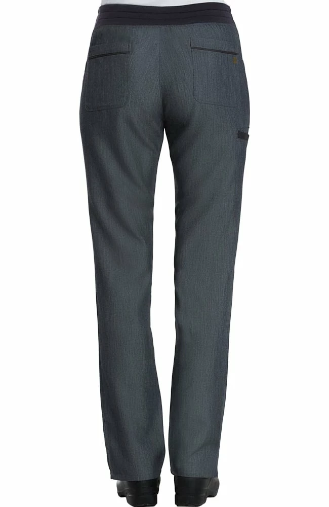 Maevn Uniforms Women's Contrast Drawstring Waistband Yoga Scrub Pant 6 Maevn Uniforms Women's Contrast Drawstring Waistband Yoga Scrub Pant - Image 4