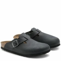 Birkenstock Women's Boston Oiled Leather In Black (Narrow Width) -Havaianas Shop 59463 2 1100x