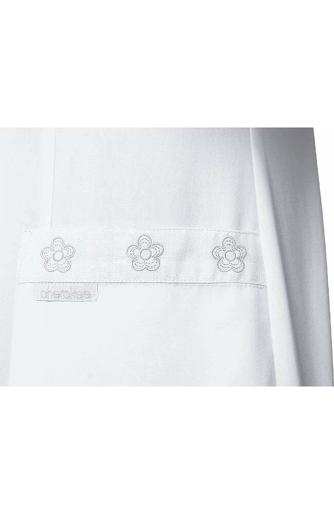 Cherokee Clearance Women's Daisy Embroidered 29½" Lab Coat 7 Cherokee Clearance Women's Daisy Embroidered 29½" Lab Coat - Image 5
