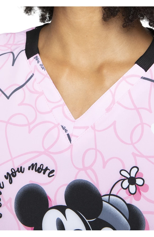 Cherokee Clearance Women's I Love You More Print Scrub Top 7 Cherokee Clearance Women's I Love You More Print Scrub Top - Image 5