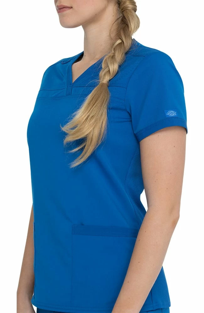 Dickies Women's V-Neck Rib Knit Panel Solid Scrub Top 7 Dickies Women's V-Neck Rib Knit Panel Solid Scrub Top - Image 5