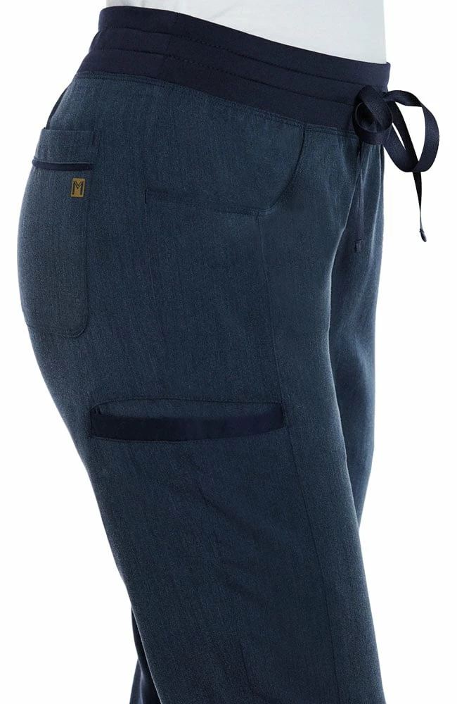 Maevn Uniforms Women's Contrast Drawstring Waistband Yoga Scrub Pant 7 Maevn Uniforms Women's Contrast Drawstring Waistband Yoga Scrub Pant - Image 5
