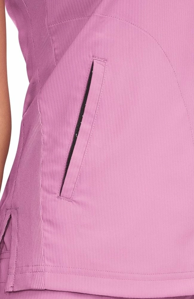 Koi Clearance Women's Philosophy Mock Wrap Side Zipper Solid Scrub Top 8 Koi Clearance Women's Philosophy Mock Wrap Side Zipper Solid Scrub Top - Image 6