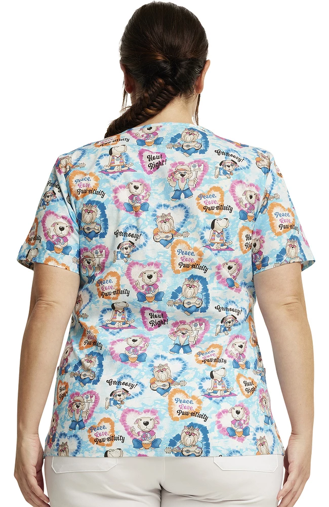 Dickies Women's Hippie Hounds Print Scrub Top 10 Dickies Women's Hippie Hounds Print Scrub Top - Image 8