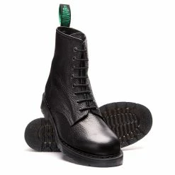 Alternative view of Solovair 8 Eye Derby Boot In Black Grain