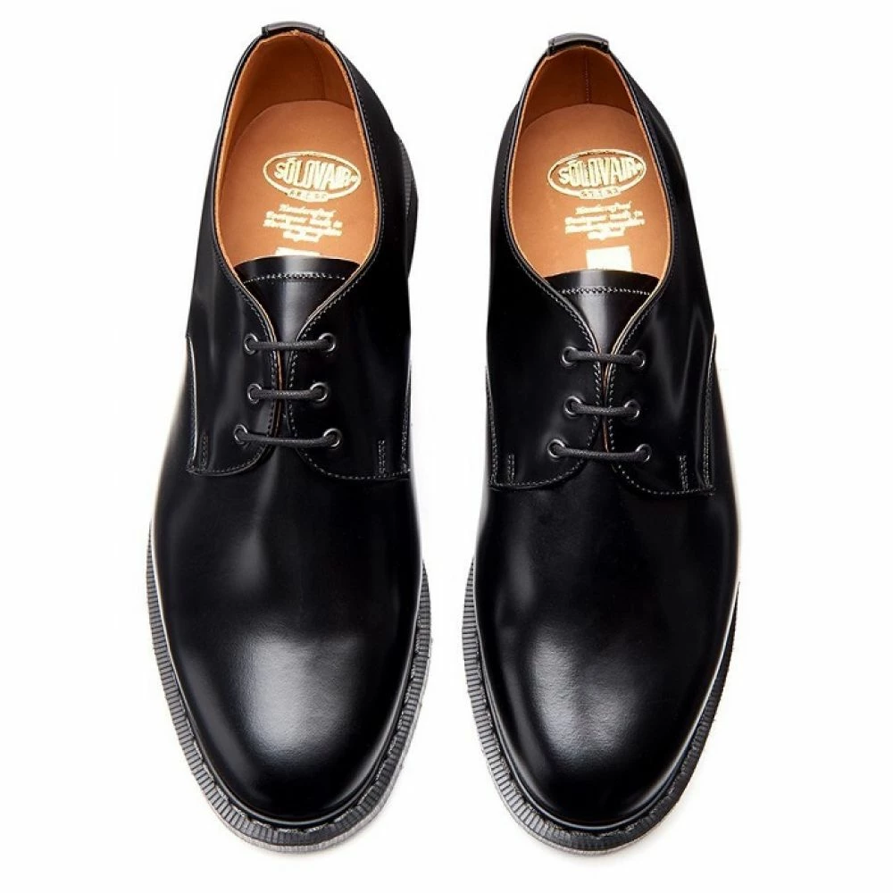 Solovair Gibson Shoe In Black Hi-Shine 6 Solovair Gibson Shoe In Black Hi-Shine - Image 4