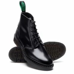 Alternative view of Solovair 6 Eye Astronaut Boot In Black Hi-Shine