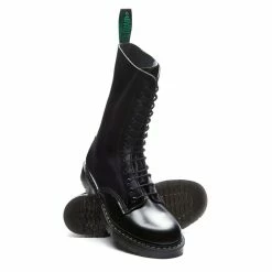 Alternative view of Solovair 14 Eye Derby Boot In Black Hi-Shine